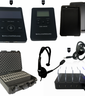 DWS INT 3 400 ALK Digital Interpretation System For 20 Listeners with case