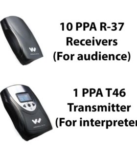Starter FM Translation System for 10 Listeners with PPA T46 transmitter an PPA R37 receivers