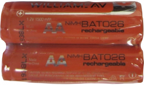 bat 026 AA Nimh rechargeable batteries 2 pack